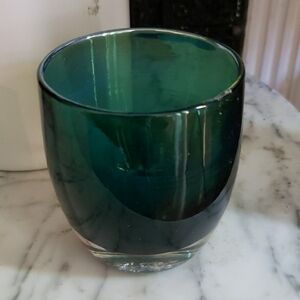 Glassy Baby Green Glass Candleholder